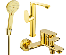 Mexen Milo R40 комплект за вана, златен - 713153R40-50