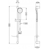 Mexen Milo DF40 душ батерия с комплект душ, хром - 7134R40-00