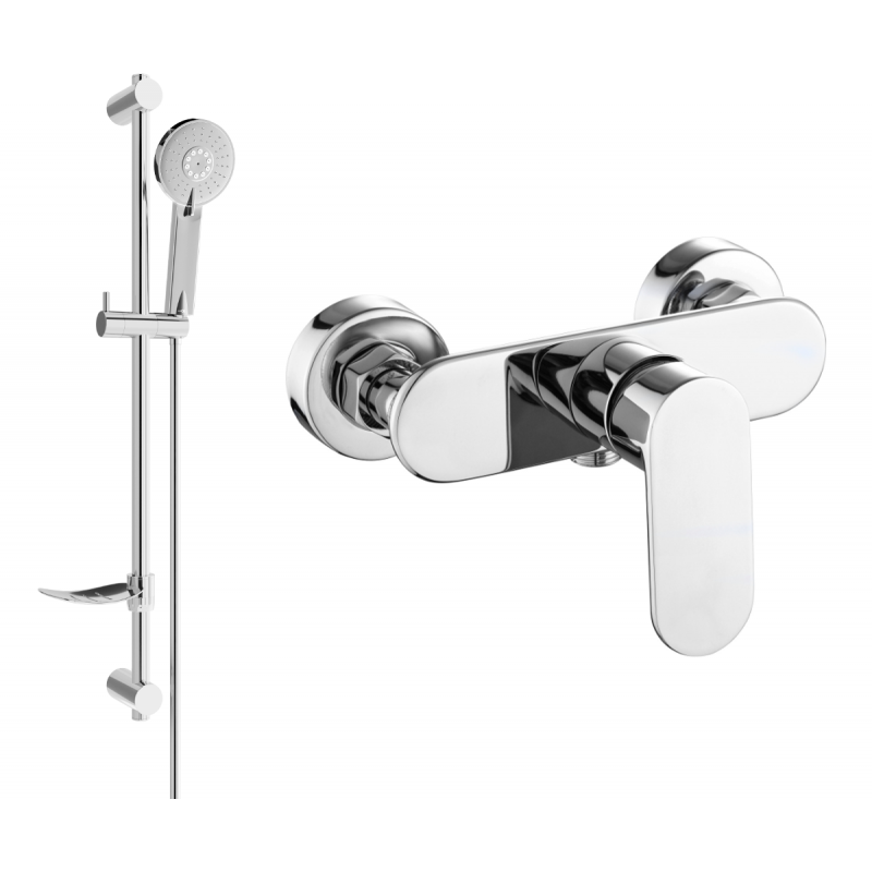 Mexen Milo DF40 душ батерия с комплект душ, хром - 7134R40-00