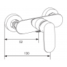 Mexen Milo DF05 душовий змішувач з душовим набором, чорний - 7134R05-70