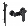 Mexen Milo DF05 душ батерия с душ комплект, черна - 7134R05-70