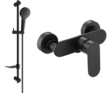 Mexen Milo DF05 душ батерия с душ комплект, черна - 7134R05-70