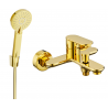 Mexen Milo R40 смесител за вана със душ комплект, златен - 7133R40-50