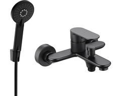 Mexen Milo R40 батерия за вана със сет за душ, черна - 7133R40-70