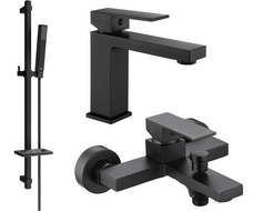 Mexen Uno DQ77 комплект за баня, черен - 71403DQ77-70