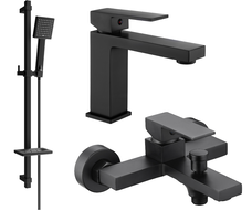 Mexen Uno DQ45 комплект за баня, черен - 71403DQ45-70