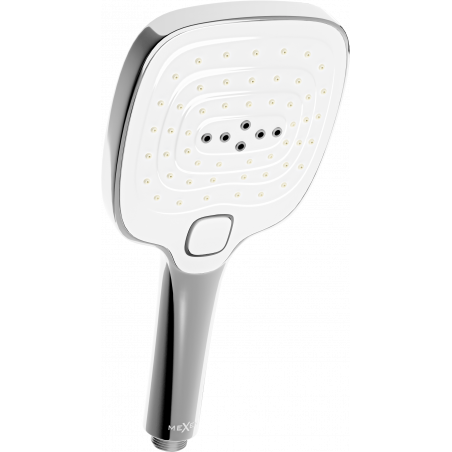 Mexen R-17 3-функционална ръкохватка за душ, хром/бяло - 79517-02