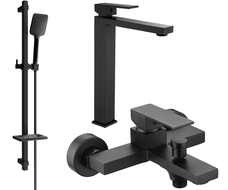 Mexen Uno DQ62 комплект за вана, черен - 71413DQ62-70