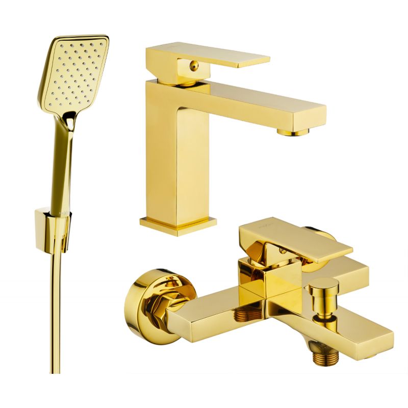 Mexen Uno R62 комплект за вана, злато - 71403R62-50