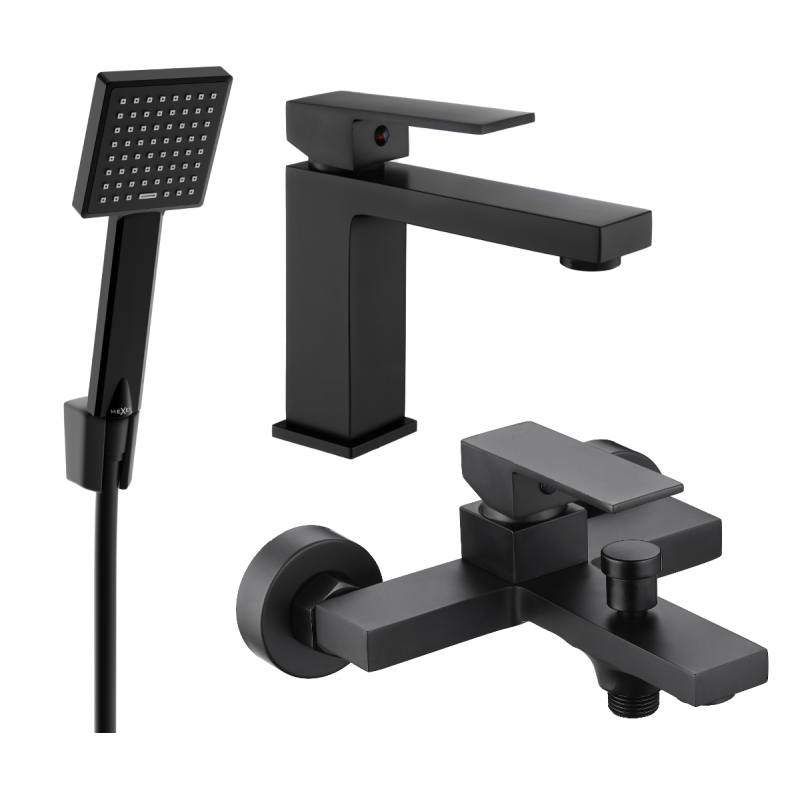 Mexen Uno R45 комплект за вана, черен - 71403R45-70
