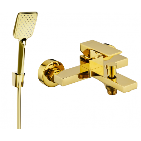 Mexen Uno R62 смесител за баня с душ комплект, златен - 7143R62-50