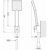 Mexen Uno R45 смесител за вана с душ комплект, златен - 7143R45-50