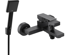 Mexen Uno R45 вана смесител с душ комплект, черен - 7143R45-70