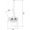 Mexen Remo тоалетна четка, златна - 7050750-50