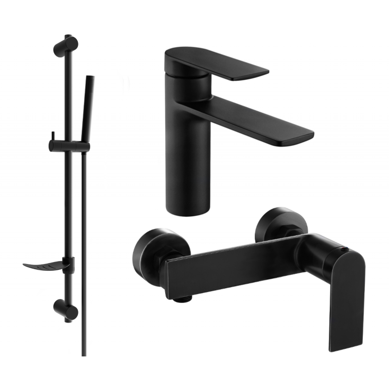 Mexen Zero DF70 Душ комплект, черен - 71104DF70-70