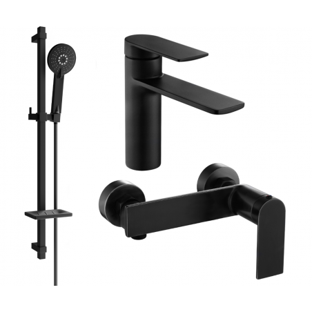 Mexen Zero DQ40 душ комплект, черен - 71104DQ40-70