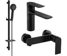 Mexen Zero DQ40 душ комплект, черен - 71104DQ40-70