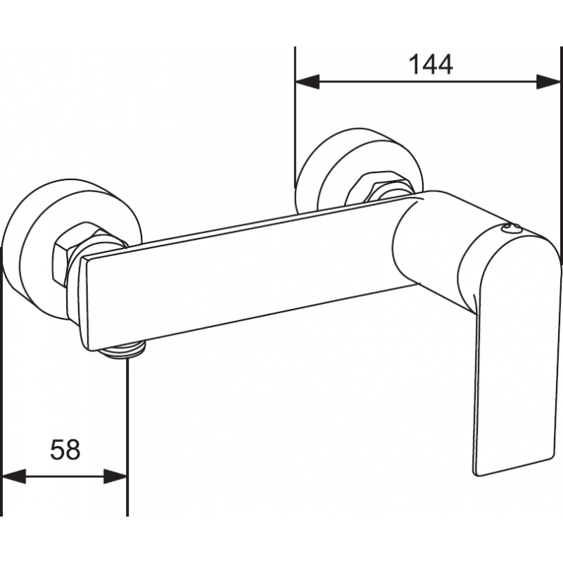 Mexen Zero Комплект за душ DS62, черен - 71104DS62-70