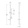 Mexen Zero DS70 душов комплект, черен - 71104DS70-70