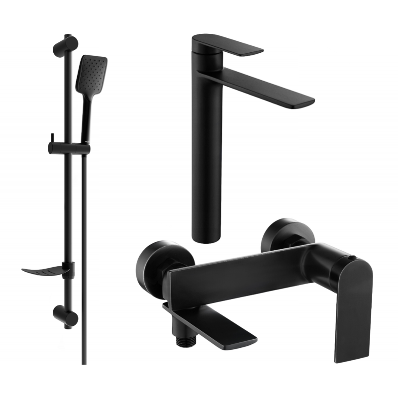 Mexen Zero DF62 комплект за вана, черен - 7113DF62-70