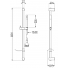 Mexen Zero DF70 комплект за вана, черен - 7113DF70-70