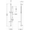 Mexen Zero DQ02 душ комплект, черен - 71114DQ02-70