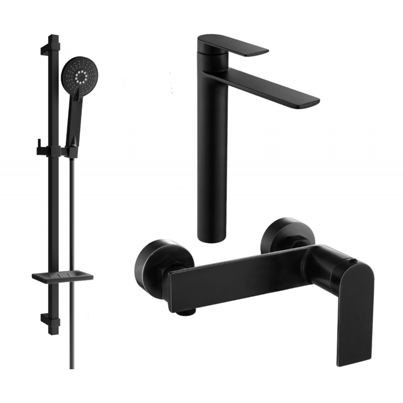 Mexen Zero DQ40 комплект душ, черен - 71114DQ40-70