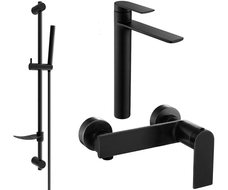 Mexen Zero DF70 душ комплект, черен - 71114DF70-70