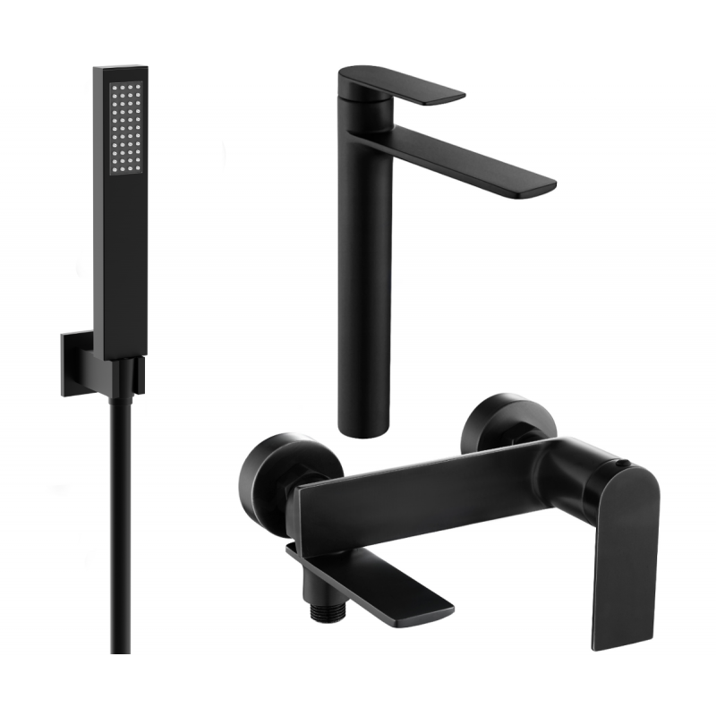 Mexen Zero R02 комплект за баня, черен - 71113R02-70