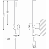 Mexen Zero R70 комплект за баня, черен - 71113R70-70