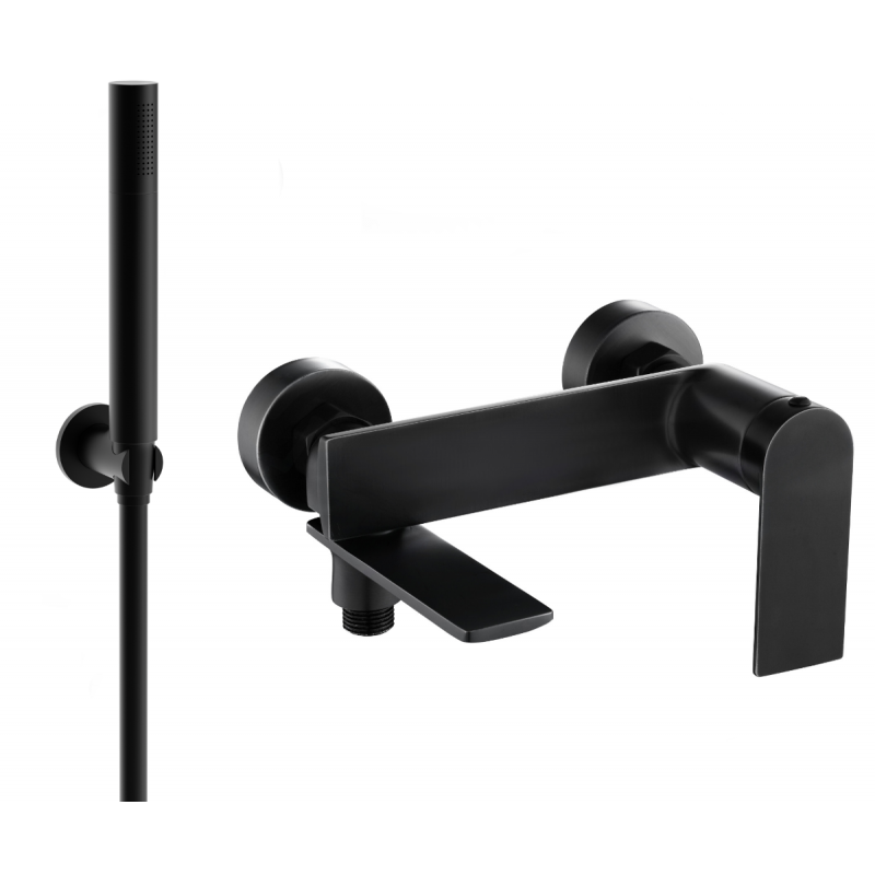 Mexen Zero R70 батерия за вана с душ комплект, черна - 7113R70-70