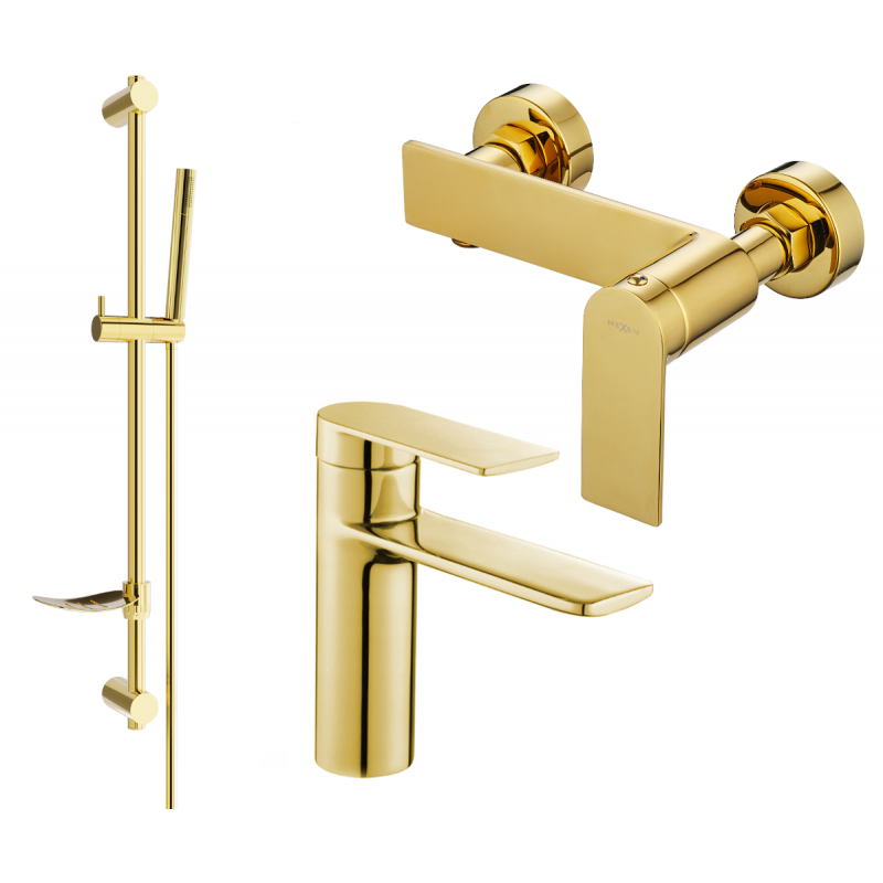 Mexen Zero DF70 душов комплект, златен - 71104DF70-50