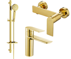 Mexen Zero DQ40 душ комплект, златен - 71104DQ40-50