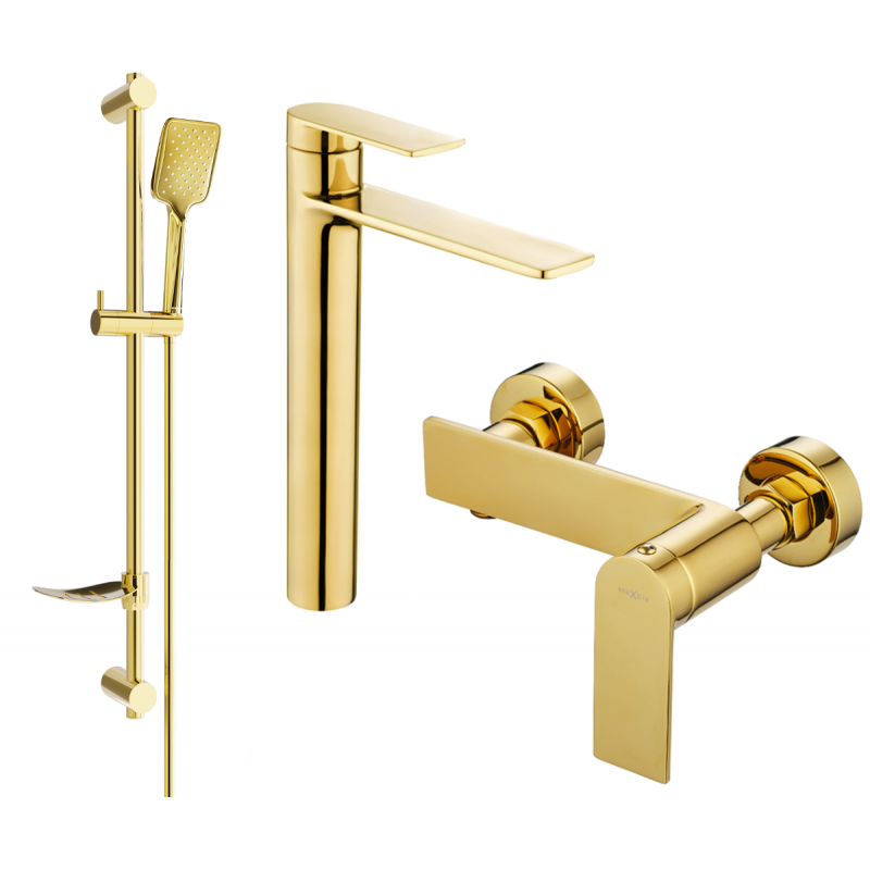 Mexen Zero DF62 душ комплект, златен - 71114DF62-50
