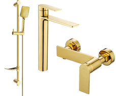 Mexen Zero DF62 душ комплект, златен - 71114DF62-50