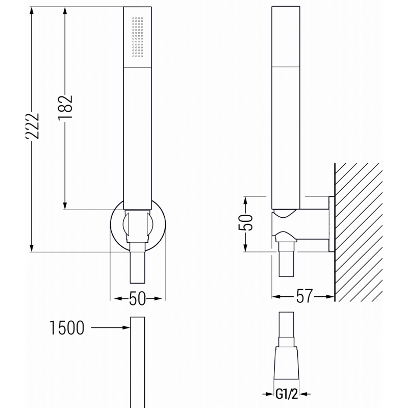 Mexen Zero Комплект за вана R70, златен - 71113R70-50