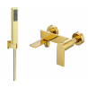 Mexen Zero R02 смесител за вана с душ комплект, златен - 7113R02-50