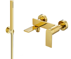 Mexen Zero R70 вана батерия с душ комплект, златно - 7113R70-50