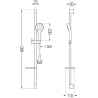 Mexen Royo DF05 Душ комплект, черен - 72204DF05-70
