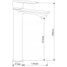 Mexen Royo DF05 комплект за душ, черен - 72214DF05-70
