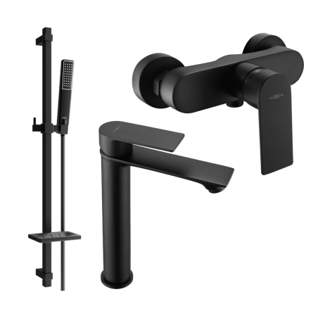 Mexen Royo DQ72 душ комплект, черен - 72214DQ72-70
