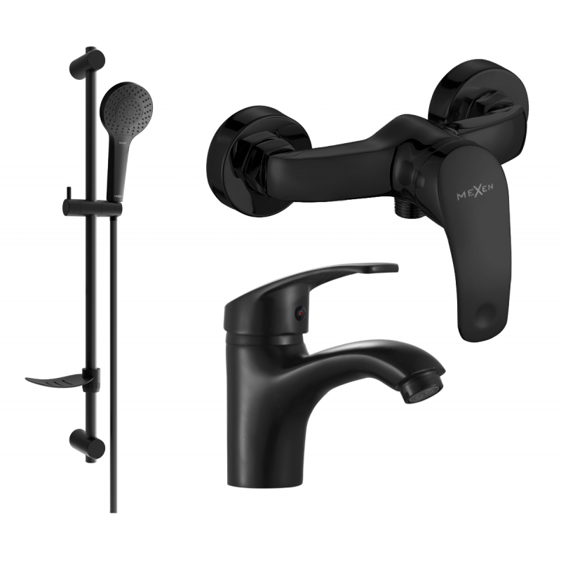 Mexen Fabia DF05 комплект за душ, черен - 746504DF05-70