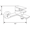 Mexen Alexa DQ40 комплект за вана, златен - 71203DQ40-50