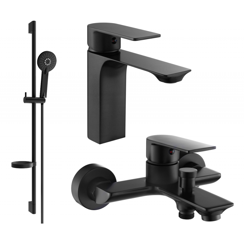 Mexen Alexa DS40 комплект за вана, черен - 71203DS40-70