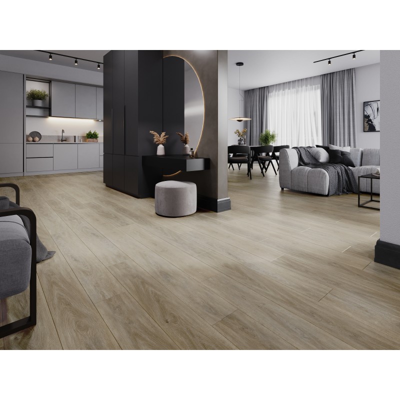 Mexen Parkland винилови панели 1240 x 182 mm SPC 6,5 mm, подложка IXPE 1,5 mm, 4 V-фуга, дъб