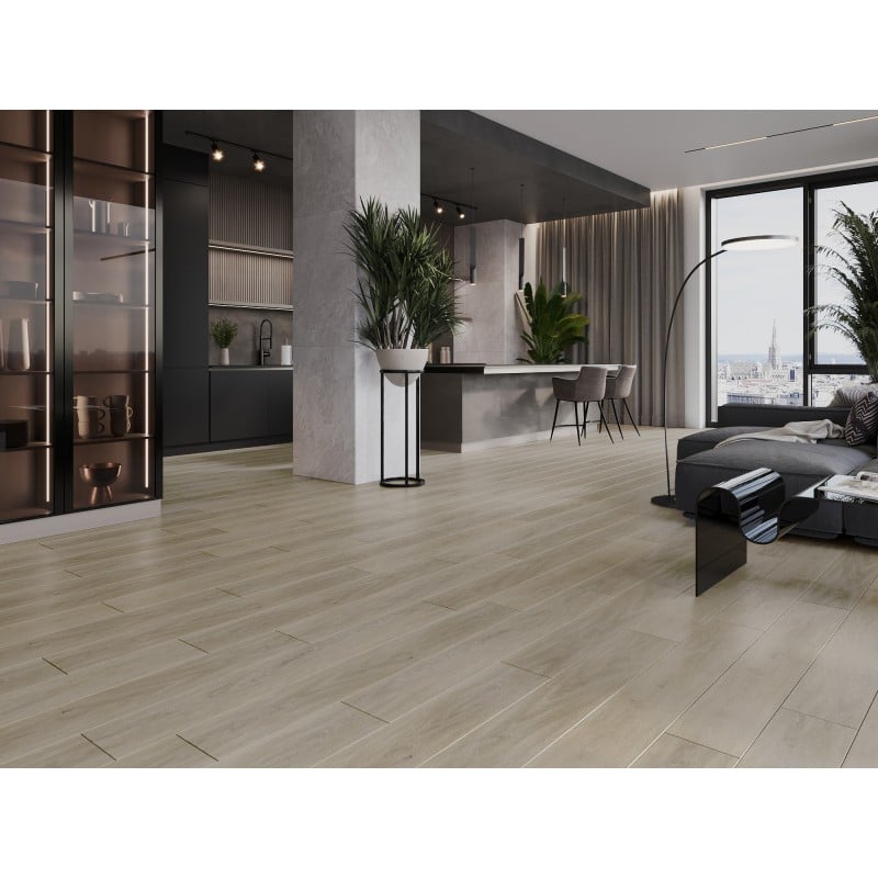 Mexen Parkland винилови панели 1240 x 182 mm SPC 6,5 mm, подложка IXPE 1,5 mm, 4 V-фуга, дъб