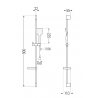 Mexen Alexa DS62 комплект за душ, черен - 71204DS62-70