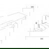 Mexen държач за хартия с рафт, златен - 701197-50