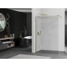Mexen Kioto стена за душ Walk-in 150 x 200 см, прозрачна 8 мм, златно четкаана - 800-150-101-55-00