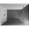 Mexen Kioto стена за душ Walk-in 105 x 200 см, прозрачна 8 мм, златно четкане - 800-105-101-55-00